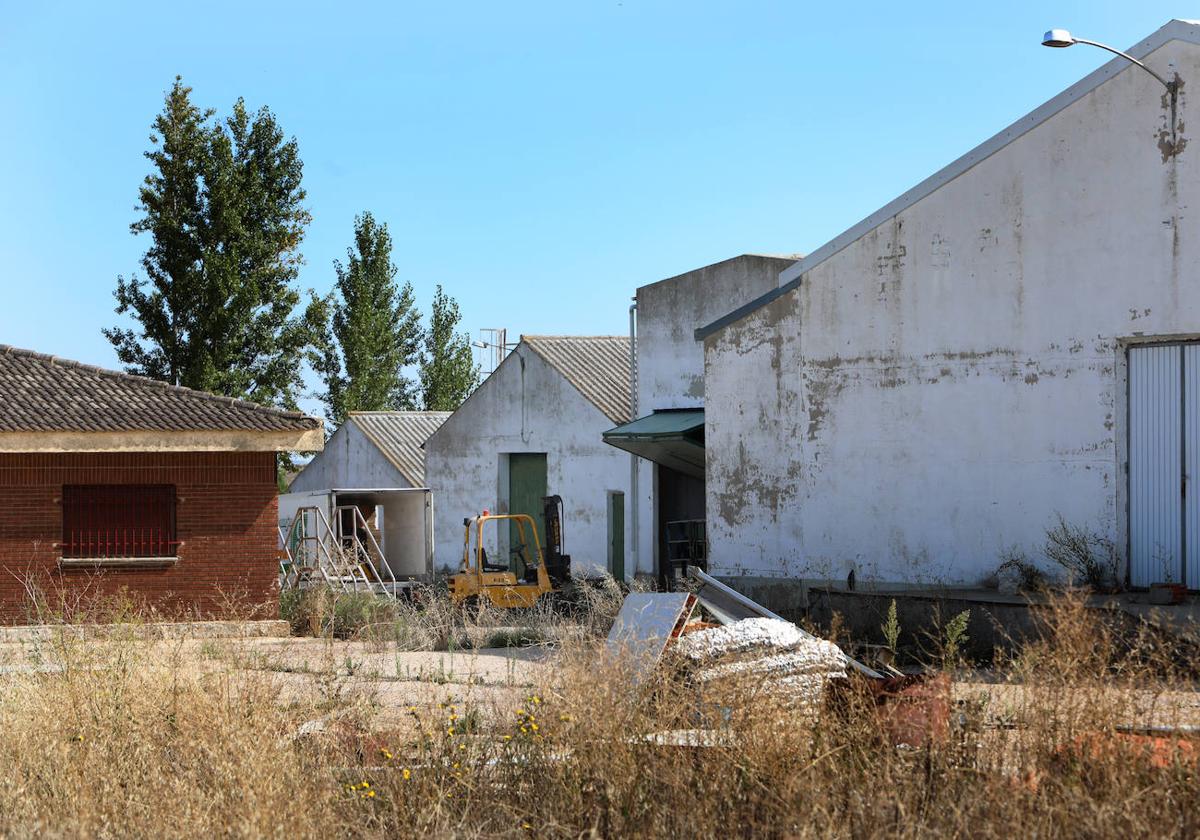 Naves que forman parte de la granja en subasta.