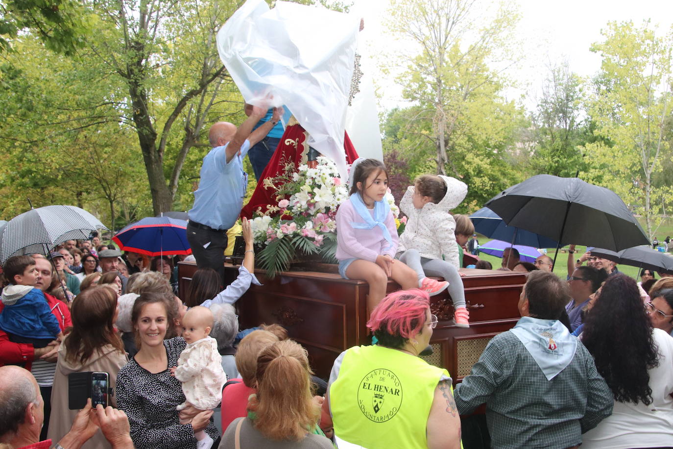 Romería de la Virgen del Henar pasada por agua