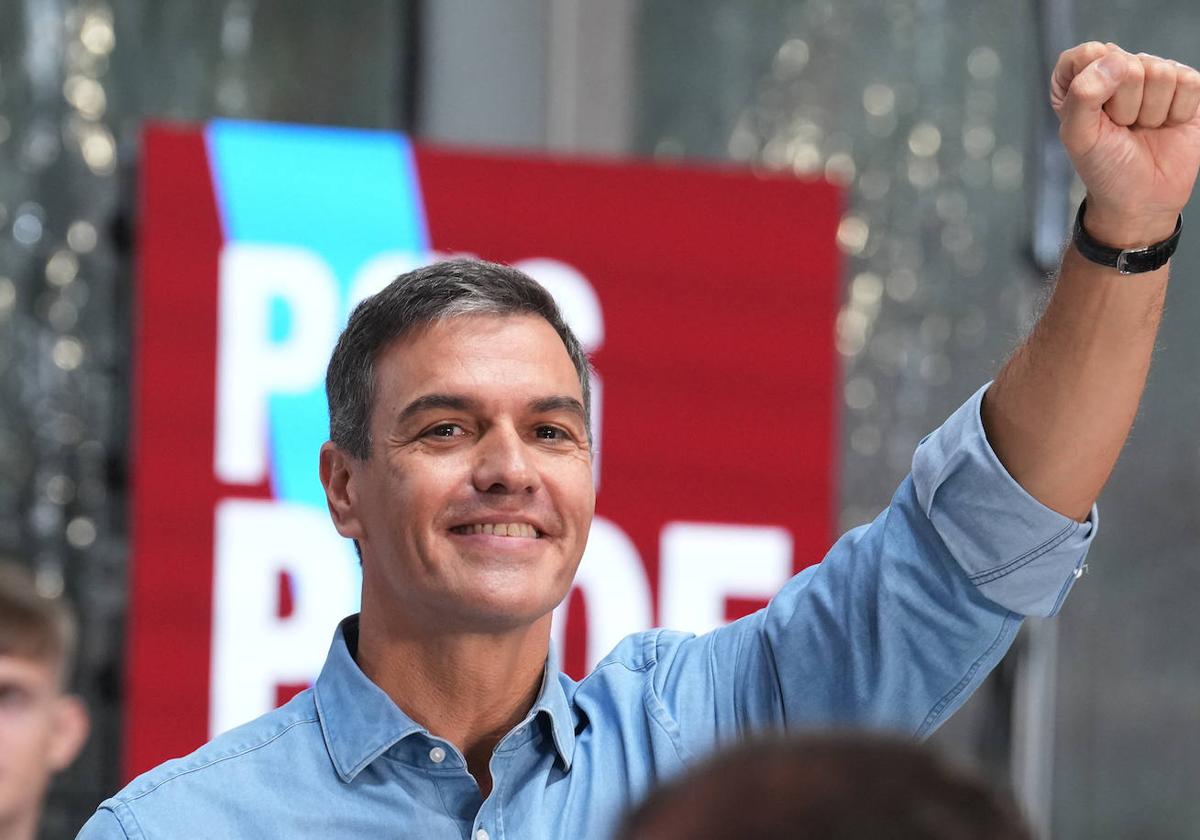 Pedro Sánchez, en la fiesta de la Rosa del Partido Socialista de Galicia.