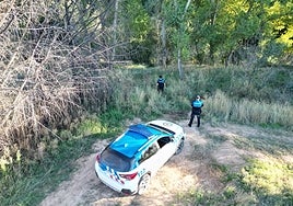 Policías municipales en Laguna de Duero.