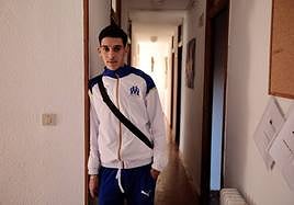 El joven Ousama Soikhane, en la sede de la Fundación La Merced de Valladolid.