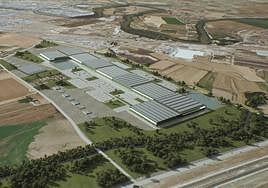 Infografía de la planta de baterías que pretende instalar InoBat en la zona del camino Palomares.