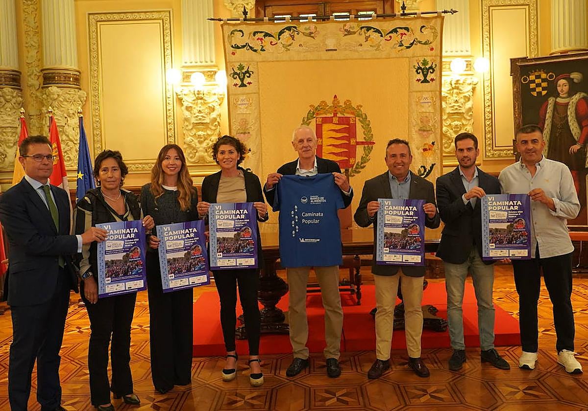 Presentación, este jueves, de la VI Caminata Popular a favor del Banco de Alimentos de Valladolid.