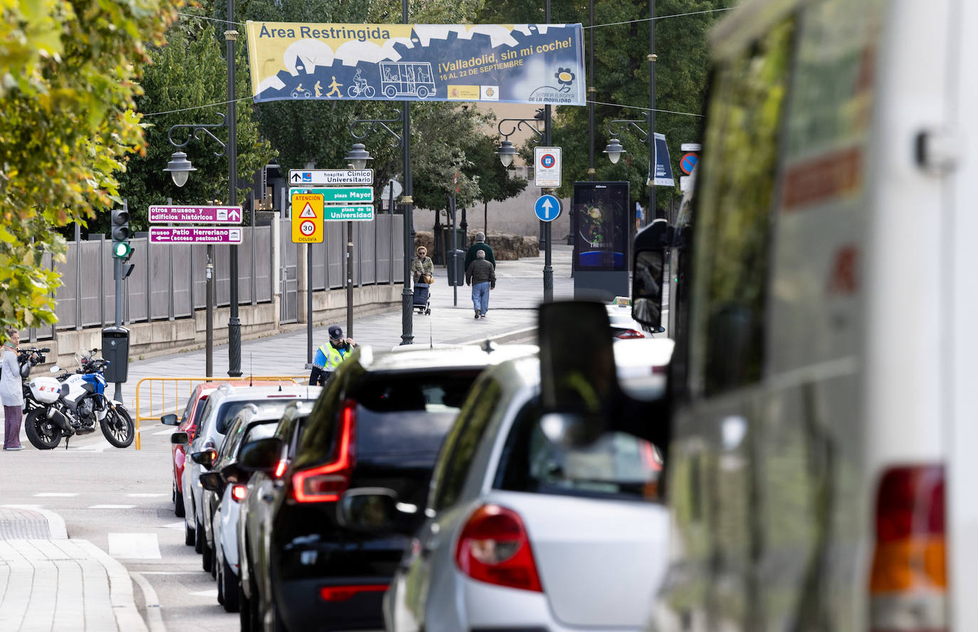 Imágenes del centro de Valladolid en el Día Sin Coche