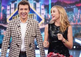 Javier Veiga y Marta Hazas, en su visita la noche del jueves a 'El Hormiguero'.