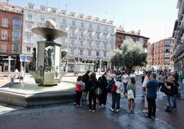 Turistas en Valladolid el pasado mes de agosto.