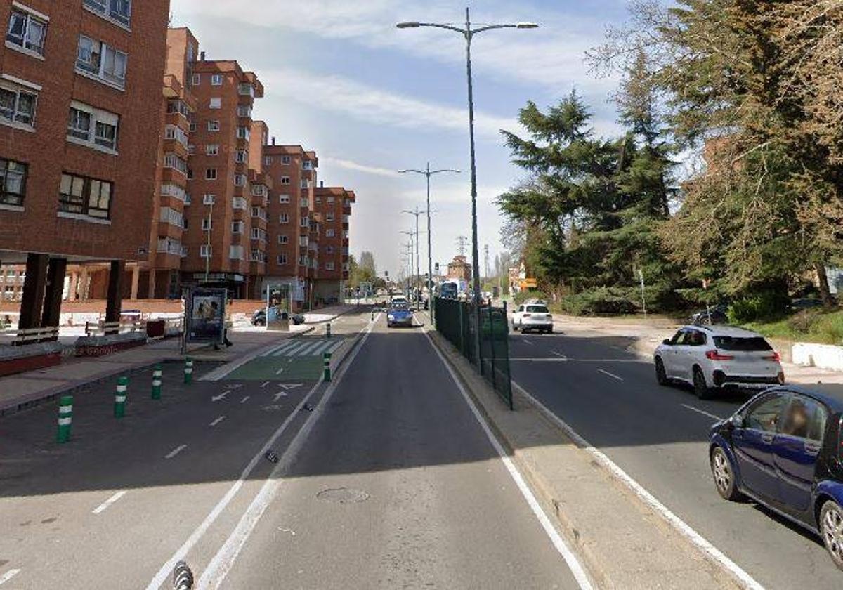 Imagen de la avenida de Gijón de Valladolid, donde se ha producido el suceso.