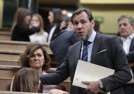 Óscar Puente, en el Congreso de los Diputados.