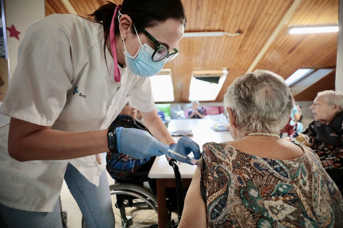 Así ha sido la vacunación de la Covid y la gripe en la residencia El Villar de Laguna de Duero