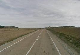 Carretera CL-626 en las inmediaciones de Pisón de Castrejón, donde se ha producido el accidente.