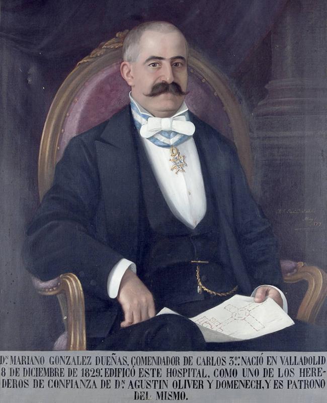 Retrato de González Dueñas, realizado por García-Valladolid y depositado en el Ayuntamiento de Alcoy.