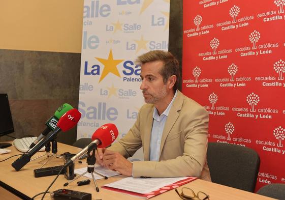 Leandro Roldán, secretario autonómico de la red de escuelas católicas, hoy en el colegio La Salle.