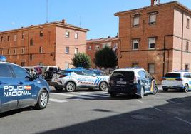 Dotaciones policiales en la calle Francisco Reinoso.