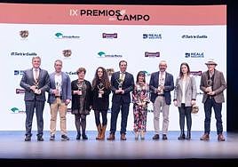 Alfonso Jimenez, Eduardo Abad, Matilde Vallejo, Sandra López, Alberto Manzanares, Josefina Morante, Joaquien Navarro y Aitana Torre, Matías Llorente, premiados en la edición de 2022 de los Premios del Campo de El Norte de Castilla.a