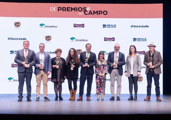 Alfonso Jimenez, Eduardo Abad, Matilde Vallejo, Sandra López, Alberto Manzanares, Josefina Morante, Joaquien Navarro y Aitana Torre, Matías Llorente, premiados en la edición de 2022 de los Premios del Campo de El Norte de Castilla.a