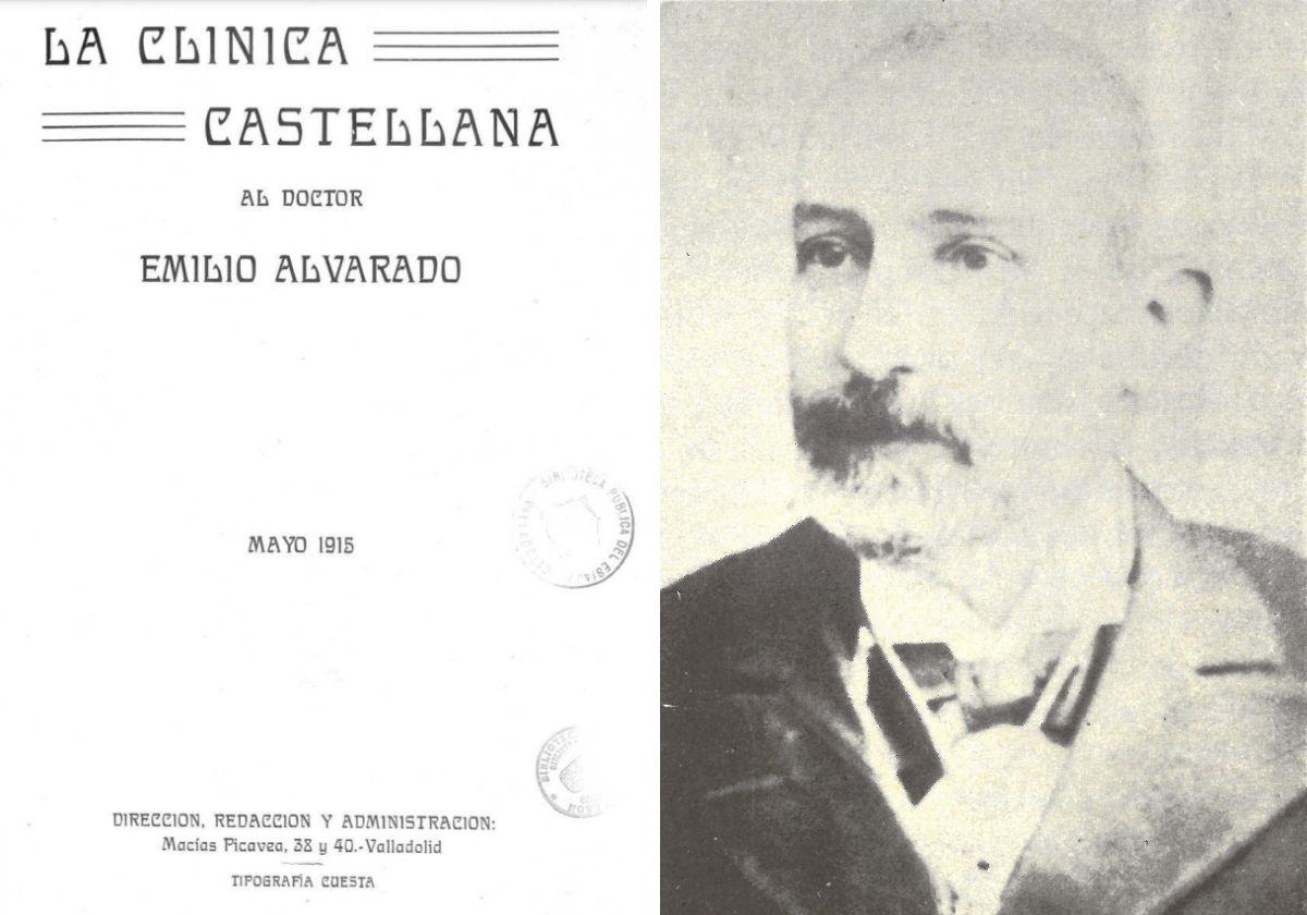 Ejemplar de 'La Clínica Castellana' de 1915. A la derecha, su primer director, el maestro Nicolás de la Fuente Arrimadas.