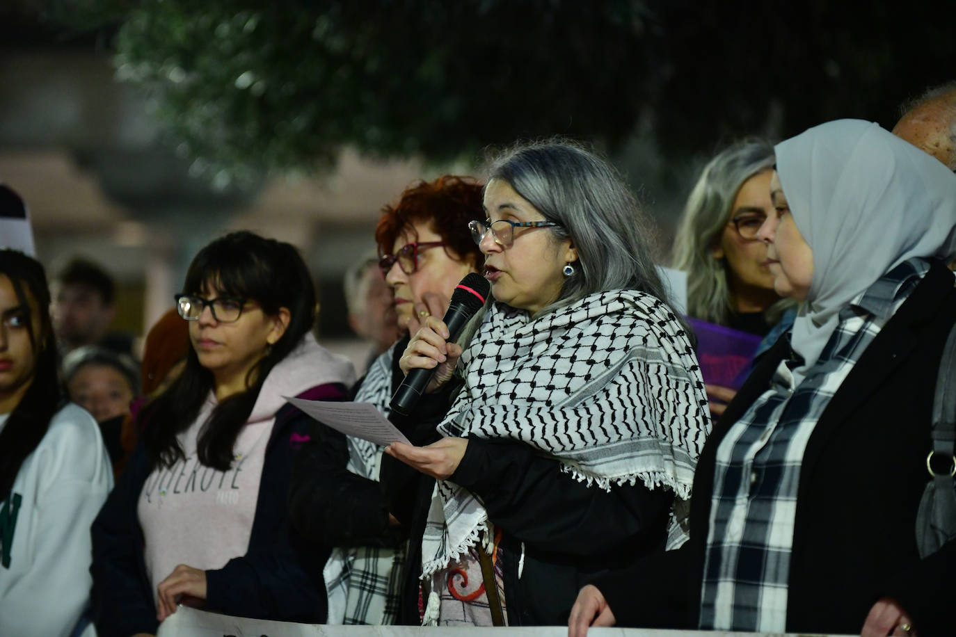 La concentración en apoyo al pueblo palestino realizada en Fuente Dorada