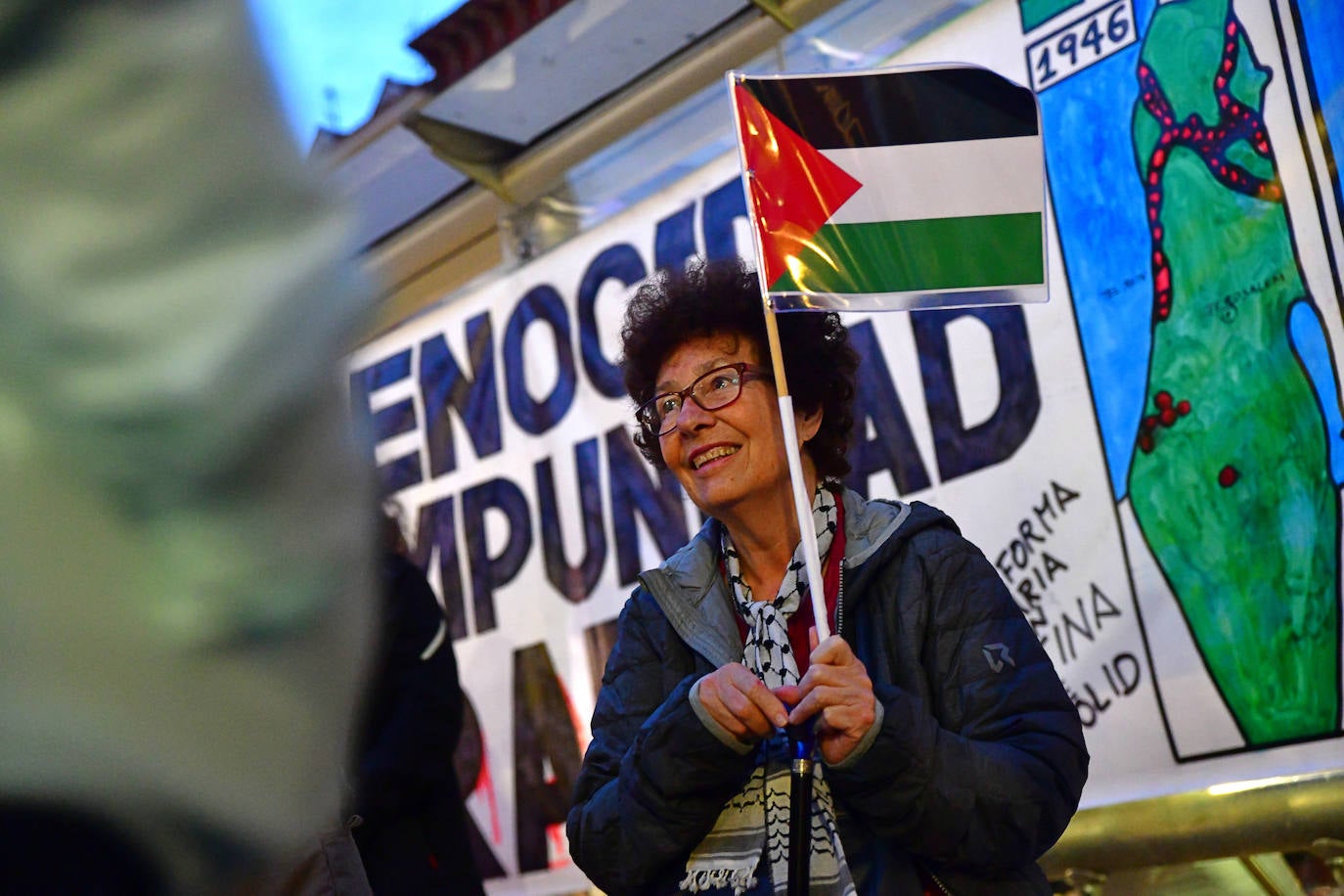 La concentración en apoyo al pueblo palestino realizada en Fuente Dorada