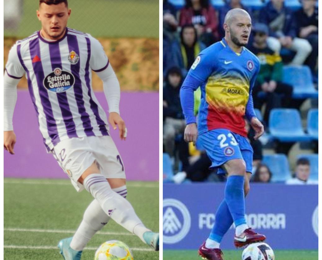 Diego Alende, con la camiseta del Real Valladolid y en la actualidad con la del Andorra.