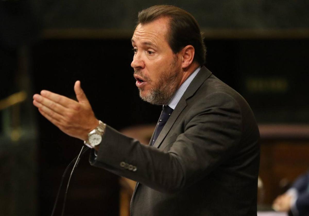 Óscar Puente, en el Congreso de los Diputados.