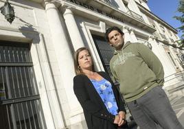 Amaya Gil Sendino Rafael Martínez Miguelez, en el palacio de Justicia de Valladolid.