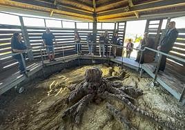 Representantes de la Fundación, en la reciente visita a Lesbos.