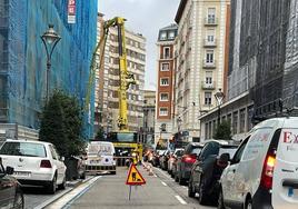 Retenciones por el corte de un carril en Dos de Mayo por la presencia de maquinaria.