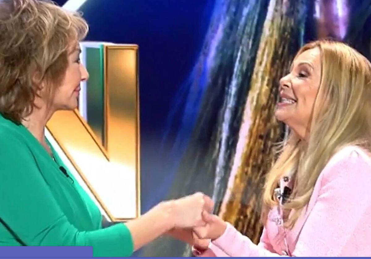 Ana Obregón con Ana Rosa Quintana en el programa 'TardeAR'.