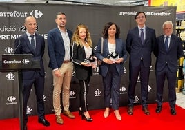 Entrega de los premios Pyme Carrefour 2023 a la empresa salmantina Majadales de Flores y a la palentina Trapa