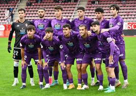 El once inicial del Real Valladolid Promesas para el partido frente al Compostela.