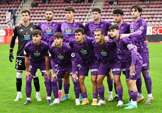 El once inicial del Real Valladolid Promesas para el partido frente al Compostela.