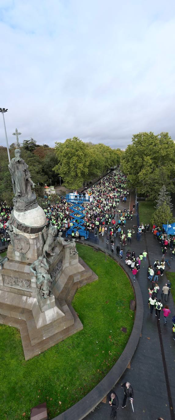 La Marcha contra el Cáncer, vista desde el cielo