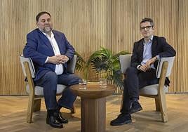 Oriol Junqueras (ERC) y Félix Bolaños (PSOE).