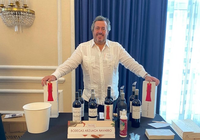 Ignacio Arzuaga, director general de Bodegas Arzuaga Navarro, en Puerto Rico presentando los vinos de la elaboradora.