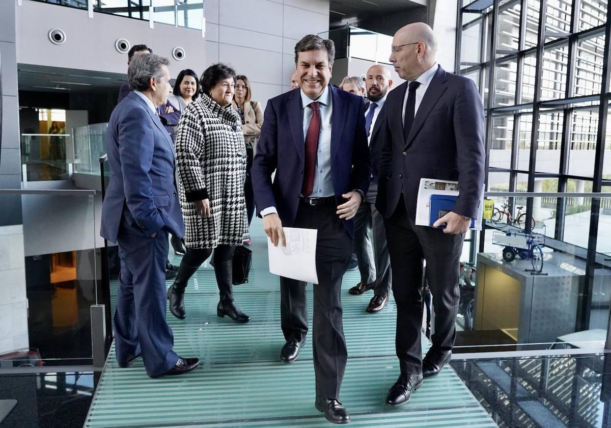 Carlos Fernández Carriedo, antes de una jornada en el Instituto de Competitividad Empresarial, este lunes.