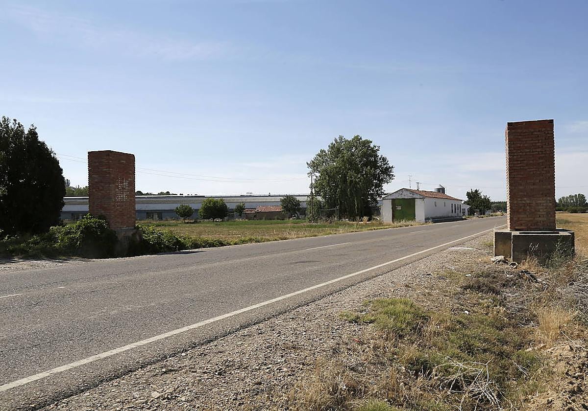 Carretera P-900 que une Villamuriel de Cerrato con la capital palentina.