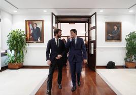 García-Gallardo y Mañueco, en el consejo de gobierno extraordinario celebrado el pasado sábado.