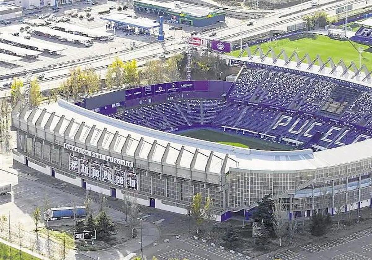 Vista aérea del Estadio José Zorrilla