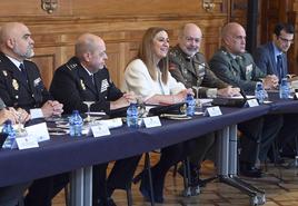 Comisión Territorial de Asistencia a la Delegada en materia de seguridad, este jueves en Burgos.