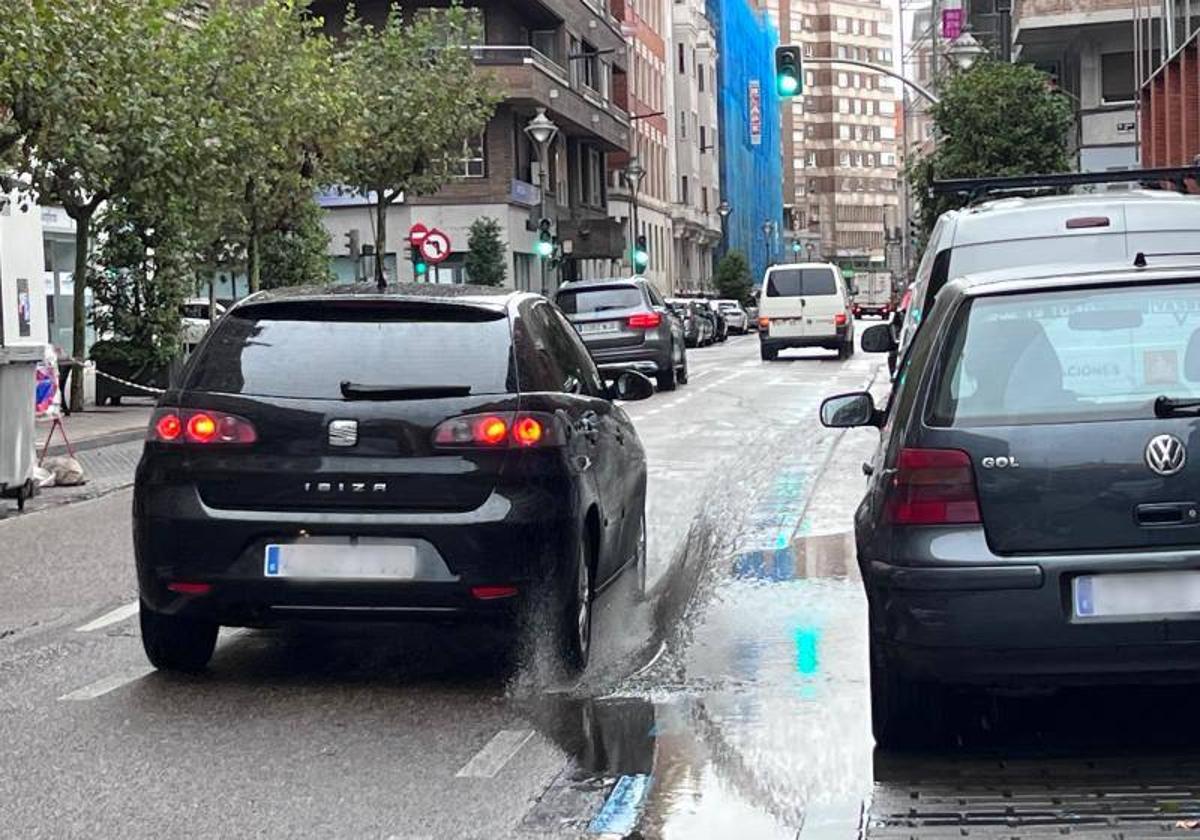 Pequeña balsa de agua en Valladolid.