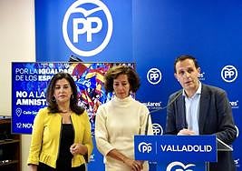 Presentación, este jueves, del PP de Valladolid de la manifestación del domingo contra la amnistía.