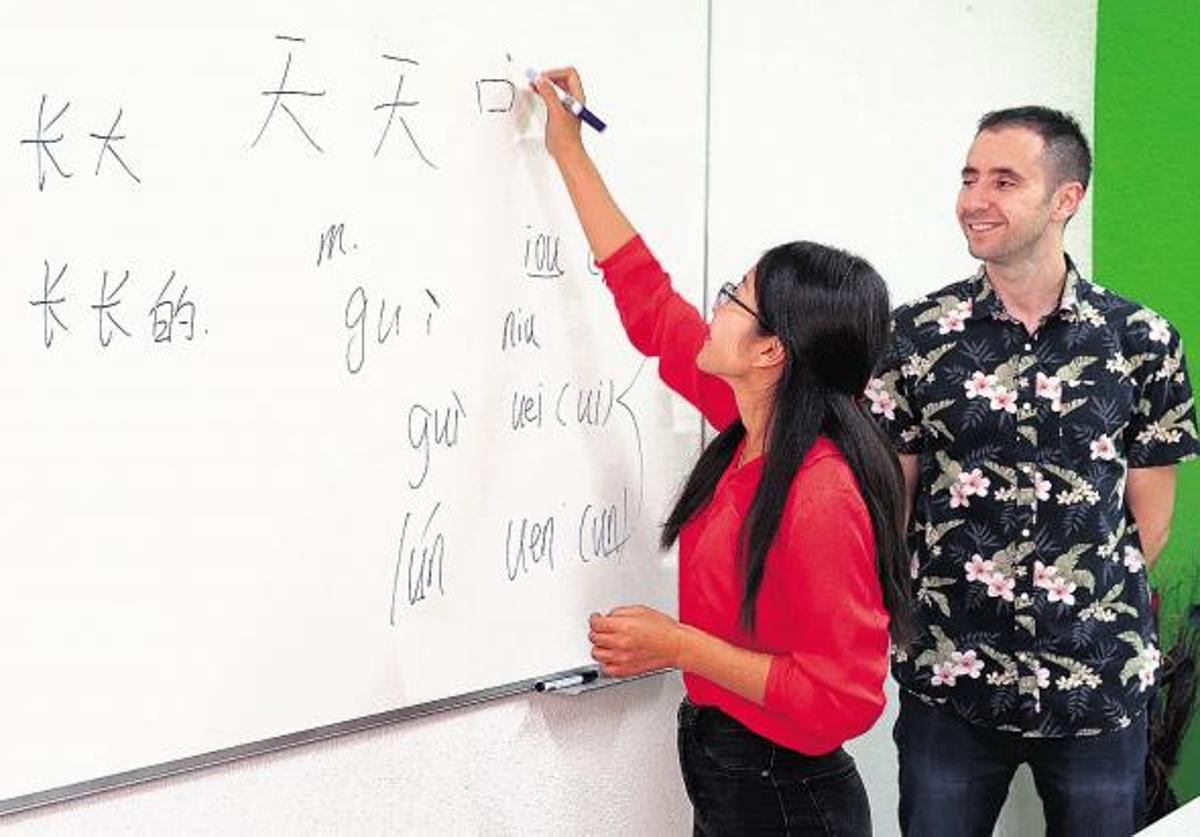 Academia de chino Tian Tian en la calle La Puebla, en Palencia.