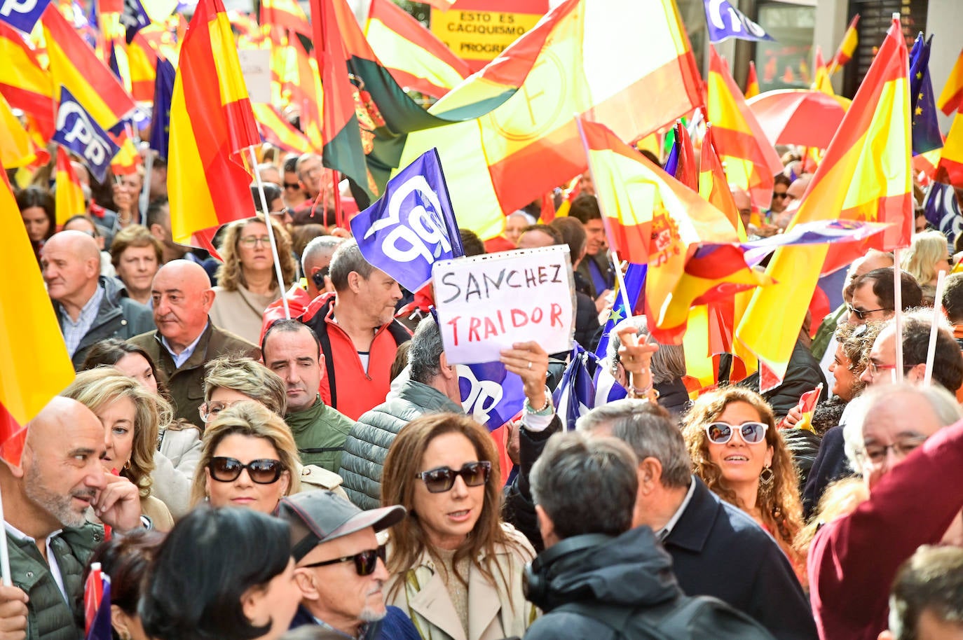 Concentración de protesta contra la amnistía en Valladolid