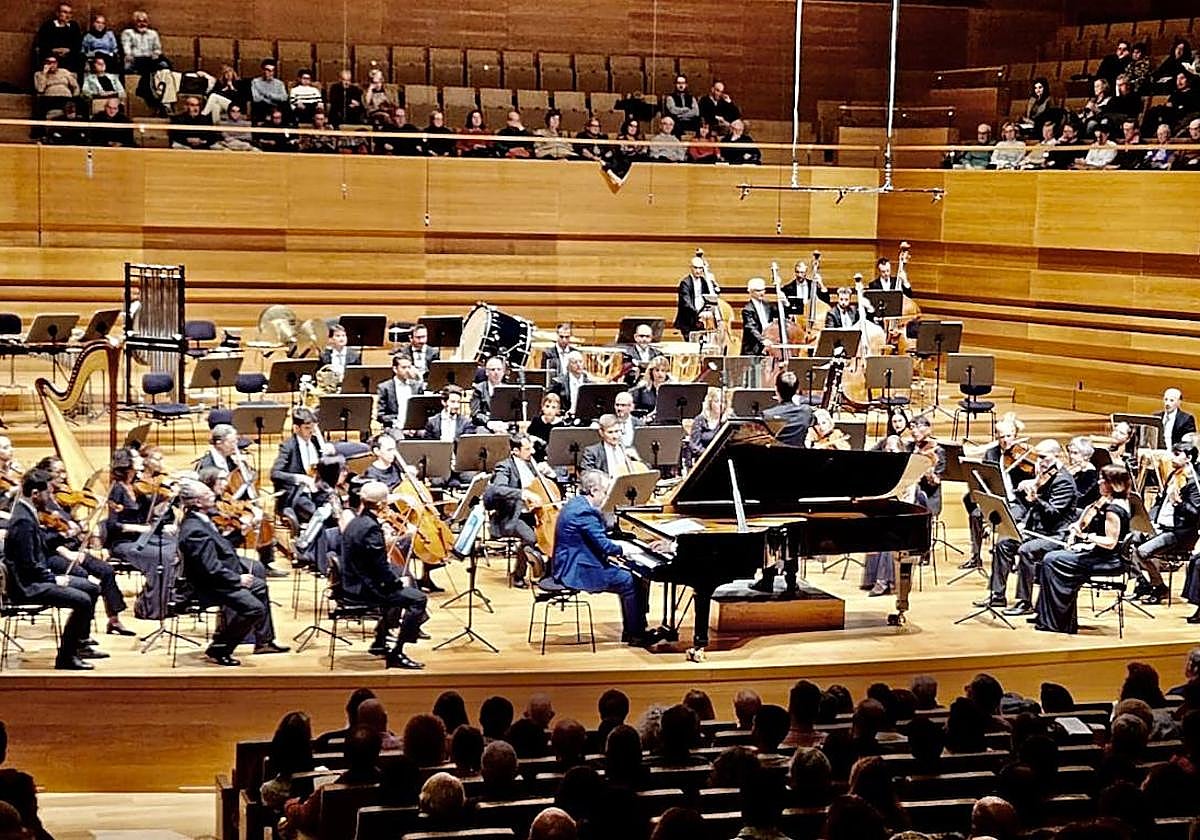 Momento del Orquesta de RTVE, en el auditorio Miguel Delibes.