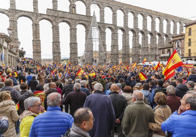 Portesta en Segovia.