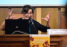 La psicóloga y sexóloga Raquel Hurtado, durante la charla que ofreció en la Universidad.