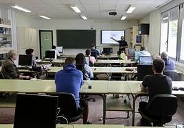 Alumnos en un instituto de Valladolid.
