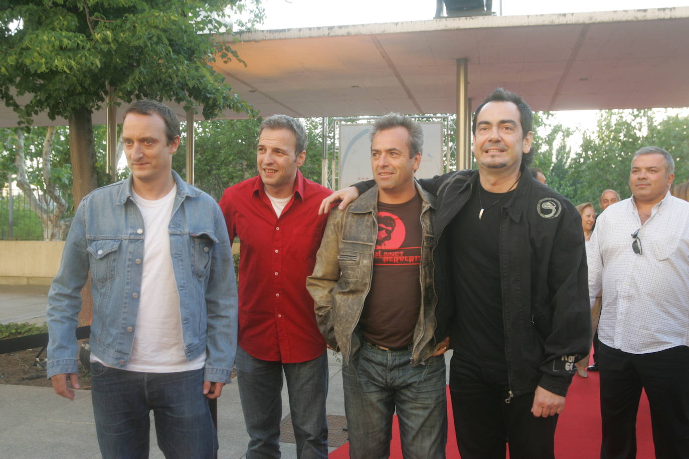 Los cuatro componentes del grupo Hombres G: Rafa, David, Dani y Javi.