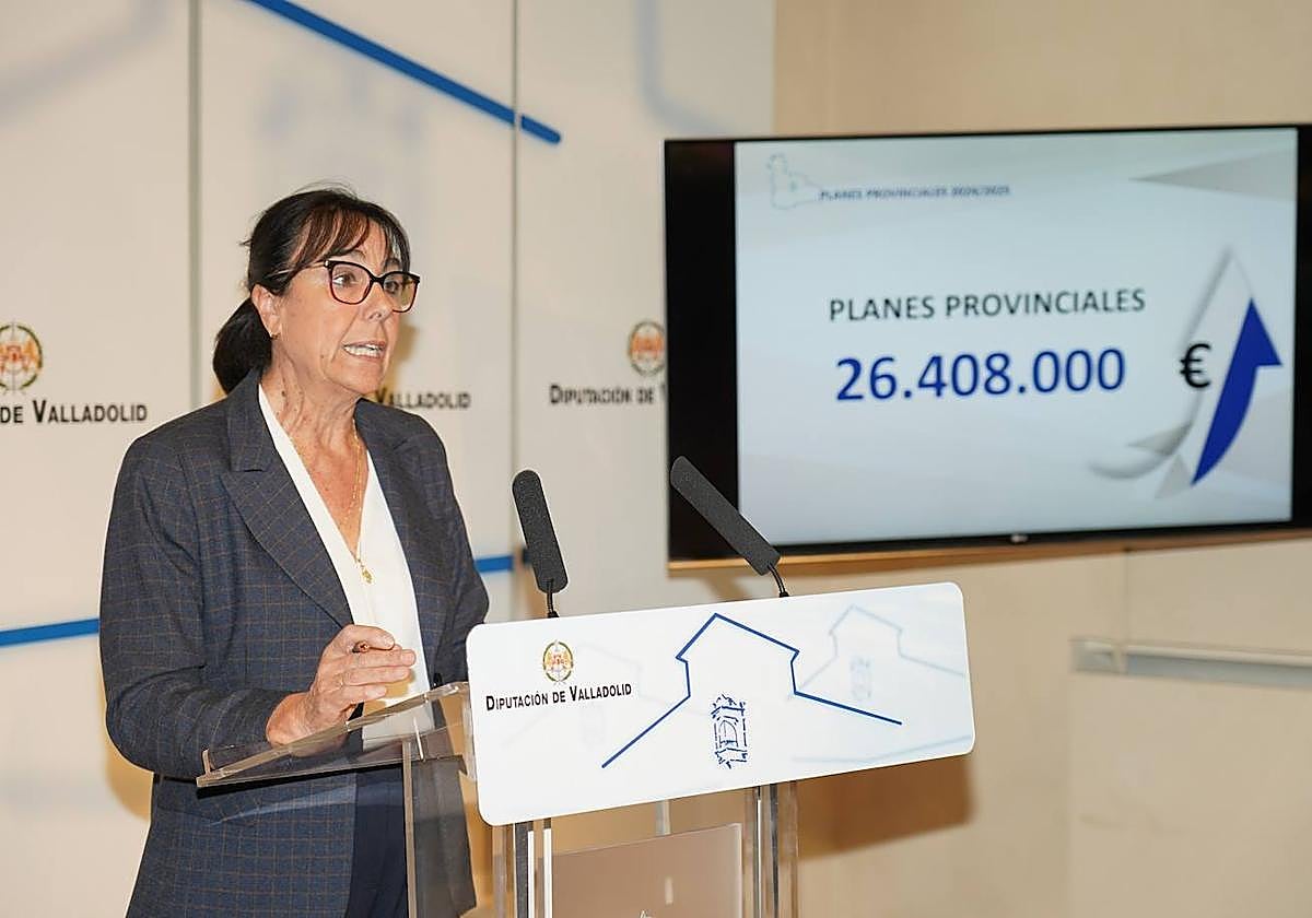 La diputada Myriam Martín, durante la presentación de los planes.