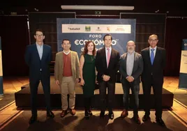 Goyo Ezama (director general de El Norte), Paco Hevia (Gullón), Cristina Santos (Sabadell), Mario Alonso Puig, Ximo Reig (MediaMarkt) y Noe Martín (Collosa)